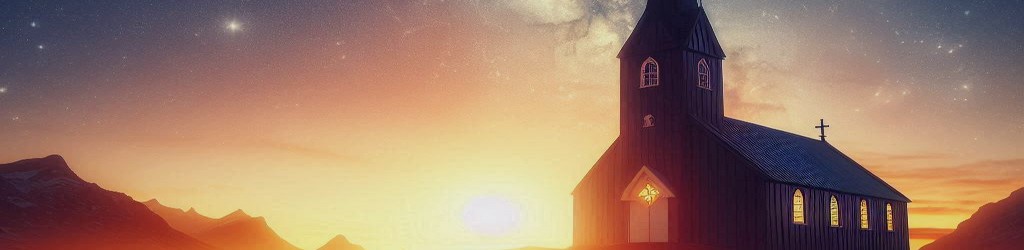 Sunrise Over a Church