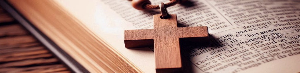 Wooden Cross on a Bible