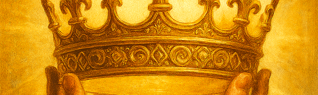 Hands offering a crown as a symbol of heavenly responsibility”