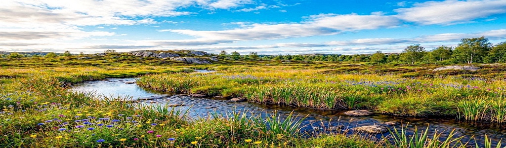 Wide horizon over a restored natural landscape symbolizing eternal beauty.
